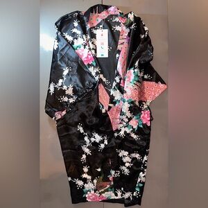 Peacock kimono inspired cover up